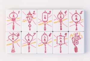 Luxury Modern Foldable Dark <strong>Marble</strong> 160-Piece Personalized Artwork 4-Player Entertainment OMM Acrylic American Mahjong Tile Set - Product Image 6