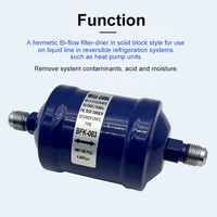 Filtre déshydrateur de ligne liquide BFK Bi-Flow avec construction en acier, connexion SAE/ODF pour systèmes CVC, élimination des particules solides et des acides