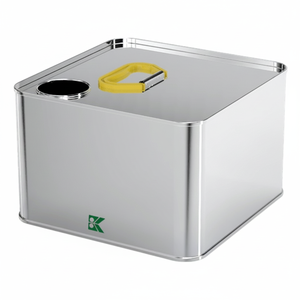 Bidon carré en métal Kontensan L126 de 10 litres pour sirop de glucose, dimensions 232 x 232 x 350 mm - Product Image 2