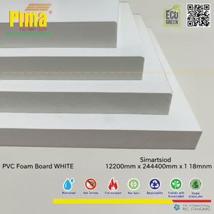 Hoja de tablero de espuma de PVC WPC ecológica 10mm de espesor 0,6G/cm3 Densidad Color blanco Revestimiento de pared para muebles y paneles - Product Image 1