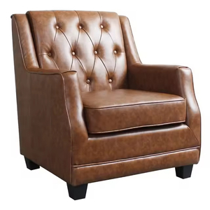 Fauteuil inclinable confortable en microfibre de lin avec massage, dossier facile à incliner, structure en bois pour salon et détente - Product Image 2