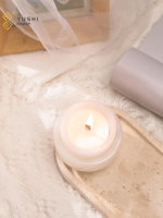 YUSHI pot de bougie en marbre naturel de luxe bougeoir en onyx blanc parfumé de qualité supérieure pour une décoration élégante