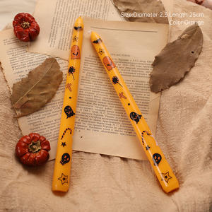 Yüksek Kaliteli Dekoratif 25cm Uzun Duman Çıkarmayan Parafin Mum Uzun Saplı Cadılar Bayramı Mumu - Product Image 6