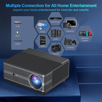 Projecteur intelligent Android Rigal Rd-836A 650 lumens 4K avec WiFi 5G pour haut-parleurs stéréo USB HIFI - Cinéma maison portable avec écran miroir