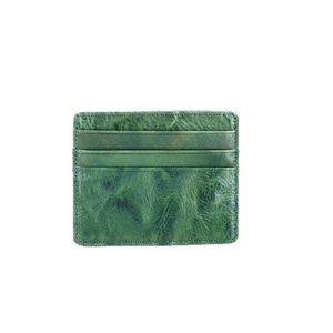 Nuovo portafoglio semplice in pelle per carte di credito e carte bancarie con Design rugoso lavato da uomo e da donna - Product Image 5