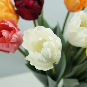 Diskon Besar Bunga Tulip Buatan Warna-warni Pilihan 99% Bunga Buatan Berkualitas Tinggi