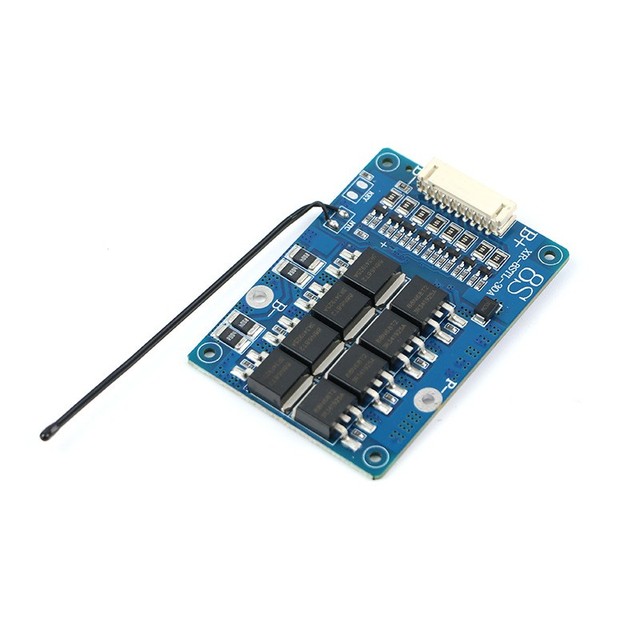 high quality same port bms 8S 24V 30A 3.2V lifepo4 battery protective circuit board PCBA module for 600W solar panel protection.