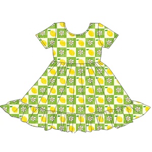 Abito Estivo <span class=keywords><strong>per</strong></span> Bambine in Seta di Latte, Vestito Morbido a Maniche Corte <span class=keywords><strong>per</strong></span> <span class=keywords><strong>Neonata</strong></span>, Abito Girevole <span class=keywords><strong>per</strong></span> Bambina, Personalizzabile, Esente da Dazi Doganali - Product Image 6