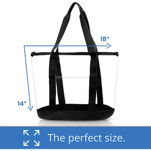 Holograma Shopper Bag Transparente al aire libre Moda PVC Tote Bags LOGOTIPO personalizado Serigrafía PU Asas Carta 100PCS/CTN - Product Image 2