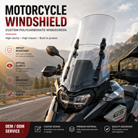 Pare-brise de moto personnalisé en polycarbonate transparent, pare-brise PC, fabrication OEM ODM, thermoformage, usinage CNC, résistant aux UV, fabricant