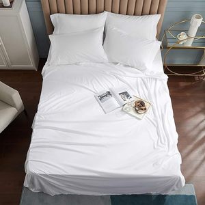Juego de sábanas de hotel de 100% algodón, funda de almohada tamaño King y funda Nórdica - Product Image 1