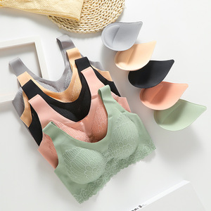 Hermosa <span class=keywords><strong>sin</strong></span> costuras de encaje respirable lencería Sexy mujer sujetadores Push Up - Product Image 1