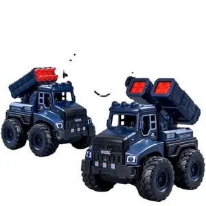 Militärische LKW-Reibungs fahrzeuge Automodelle Toy Inertia 4WD Off Road Friction Toy Vehicle für Kinder