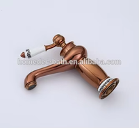 Robinet de lavabo traditionnel européen antique en laiton à poignée unique, montage sur pont, bec rotatif, technologie Sense - Marque BOYI