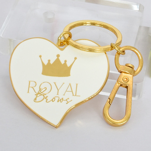 Biểu Tượng Tùy Chỉnh Thời Trang Sáng Tạo Dễ Thương Keyring Mặt Dây Chuyền Trái Tim Kẽm Hợp Kim Kim Loại Men Keychain Cho Món Quà Lưu Niệm - Product Image 1