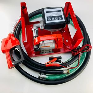 Kit de pompe de transfert de carburant DC, pompe à huile diesel électrique en fonte 12V avec jauge de dosage et tuyau pour le ravitaillement des véhicules - Product Image 4