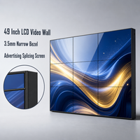 Mur vidéo LCD IPS 49 pouces à prix abordable, cadre ultra-fin 3,5 mm, luminosité 700 cd/m², compatible CMS tiers, pour affichage publicitaire en assemblage