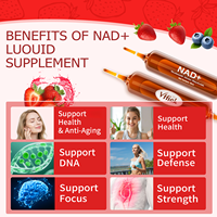 Compléments NAD 1200mg, boisson NAD+ 15ml, liquide énergisant et stimulant la concentration, nicotinamide riboside, réparation du DNA, complément anti-âge pour hommes et femmes