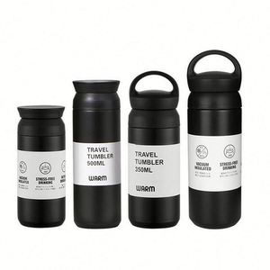 กระติกน้ำสุญญากาศสแตนเลสขนาด 350 มล. และ 500 มล. พร้อมหูจับและฝาปิด - Product Image 2