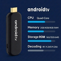 Android TV Box 2026 WiFi5 Android 9 2GB 16GB Quad Core 4K HDR/H265 OTT IPTV ATV con Control por Voz BT