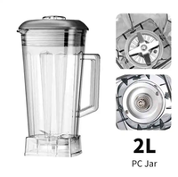 Ensemble de bocaux de mixeur Silver Crest de haute qualité, transparent, rond, 2 L, pour remplacement