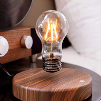 Lámpara de Escritorio/Mesa Moderna con Bombilla de Cristal Levitante Giratoria Automática de 360 Grados, Luz LED Magnética Flotante con Control Táctil para Sala de Estar