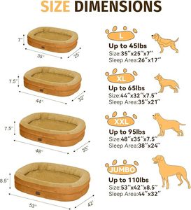 Wholesale Waterproof Orthopedic <strong>Dog</strong> <strong>Beds</strong> Removable Cover Solid Fashion Classic Modern Custom Logo Large <strong>Dog</strong> Carton Packaging Egg - Product Image 2