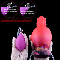 Dildo Anal Inflable de Gran Tamaño con Forma de Dragón Monstruoso, Función de Eyaculación, Resistente al Agua, Apto para la Piel, Juguete Sexual para Hombres y Mujeres