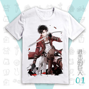 Attack on Titan Hombres Top Streetwear Camisetas hip hop rap manga corta <span class=keywords><strong>Anime</strong></span> Impreso Camiseta BLANCA - Product Image 1