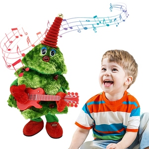 Chapeau de père noël brillant et dansant, jouets interactifs avec musique, casquette électronique, chant une chanson, clochette, cadeau de noël amusant - Product Image 2
