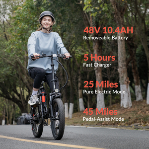 Vélo électrique <span class=keywords><strong>pliable</strong></span>, moteur de 1000 W de puissance maximale, autonomie de 45 milles, pneus larges 20x3, Shimano 7 vitesses, vélo électrique - Product Image 6