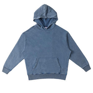 Otoño Invierno hombres Sudadera con capucha suelta viejo americano alta calidad sólido 100 algodón de gran tamaño hombres pulóver impresión Digital proveedor caliente - Product Image 2