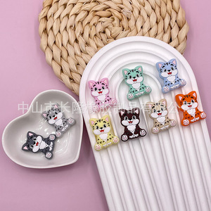 <b>Silicone</b> Cartoon Cat <b>Beads</b> Loose For Bracelet Making Teething <b>Beads</b> More Than 3 Months Single Pack - Product Image 4