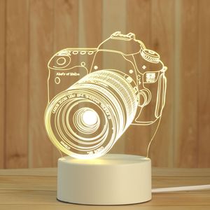 Luz de noche creativa 3D recargable Festival de niños Empresa de regalos Enchufe de comercio exterior en luz lunar - Product Image 3