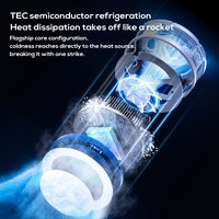 MEMO CX16 ventilateur de refroidissement rapide radiateur coloré LED téléphone portable tablette semi-conducteur réfrigérateur téléphone refroidisseur radiateur