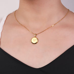 Collar con Letra del Alfabeto Personalizado al por Mayor, Incrustaciones de Circonita Cúbica, Colgante de Oro de 18K, Collar de Acero Inoxidable con 26 Letras - Product Image 6