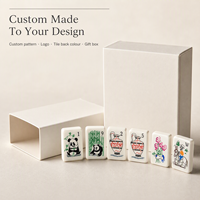 Tuiles de Mahjong américaines personnalisées, motif panda, 152 pièces, avec tuiles Joker et tuiles vierges pour les soirées de jeu en famille