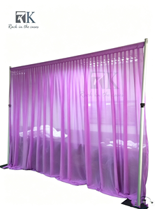 Elegant Purple Drape Partition with Detachable Frame Pipe Kit and Drape for Wedding Decoration - Product Image 1