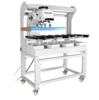 Machine personnalisée de presse à chaud à bandes sans couture de chaussettes de fonte de fer mobile automatique à 8 lits 50*60cm/40*60 pour imprimante d'étiquettes