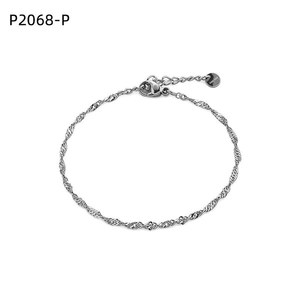 เอมี่ เอมี่สร้อยข้อมือแฟชั่น P2068 โซ่ชุบเงิน ของขวัญเครื่องประดับคลาสสิกสำหรับผู้หญิง - Product Image 1