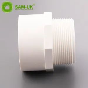 生产可定制产品防腐螺纹塑料白色管状管接头夹具和配件