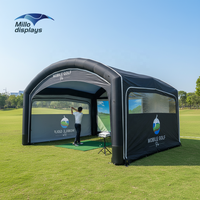 Tente de golf gonflable pour simulateur intérieur/extérieur, portable, étanche, pour publicité, exposition, événements, écran gonflable