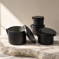 Pot à bougie en métal vide de 1 oz, 2 oz, 4 oz, 6 oz, noir, argent, contenant pour usine de bougies, logo personnalisé, forme ronde, boîte en étain