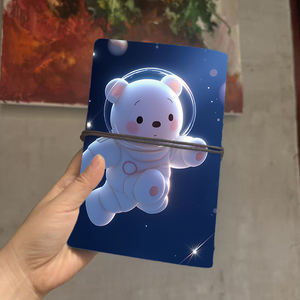 Taccuino Vintage classico 160 pagine adatte per gli insegnanti genitori dell'insegnante note della conferenza con <span class=keywords><strong>orsacchiotto</strong></span> in tuta spaziale stampate - Product Image 3