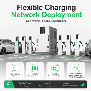 Station de recharge rapide DC OCPP de type split 240 kW pour fournisseur de solutions de recharge de flotte de véhicules électriques - Product Image 6