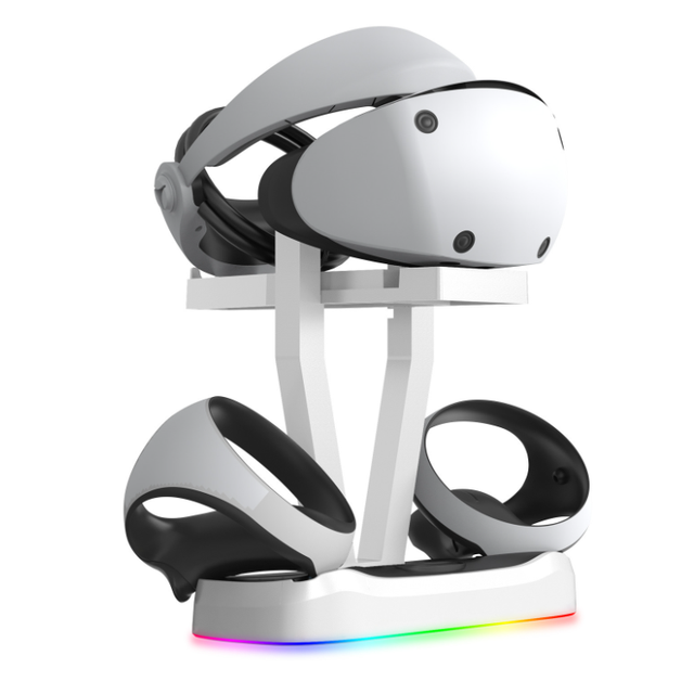 Magnetic RGB Charger Charging Dock Station Base for PS VR2 Controller Charging Display Stand Holder Charger