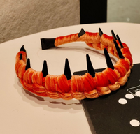 Haoxuan Samt-Wellenzahn-Stirnband Handgefertigt Rutschfest für Design-Luxus-Haarspange für Hochzeit & Ostern