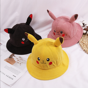 Pika-chu-gorro <span class=keywords><strong>de</strong></span> pescador para niños, sombrero <span class=keywords><strong>de</strong></span> pescador <span class=keywords><strong>Pokemon</strong></span>, novedad - Product Image 2