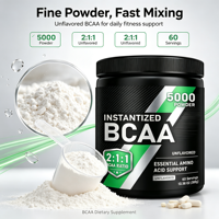 Poudre de BCAA instantanée en marque blanche, 300g, complément sans saveur, soutient la force musculaire et la récupération de l'endurance