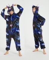 Pyjama Combinaison Unisexe en Flanelle pour Adulte, Modèle Licorne Jigurumi Kigurumi, Vêtement de Nuit Une Pièce, Costumes d'Halloween/Noël, Vente en Gros